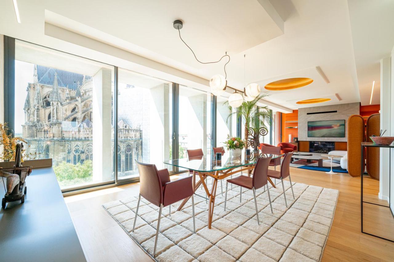 Les Suites 7 Anges - Parking, Vue Cathedrale & Centre Historique Reims Eksteriør billede